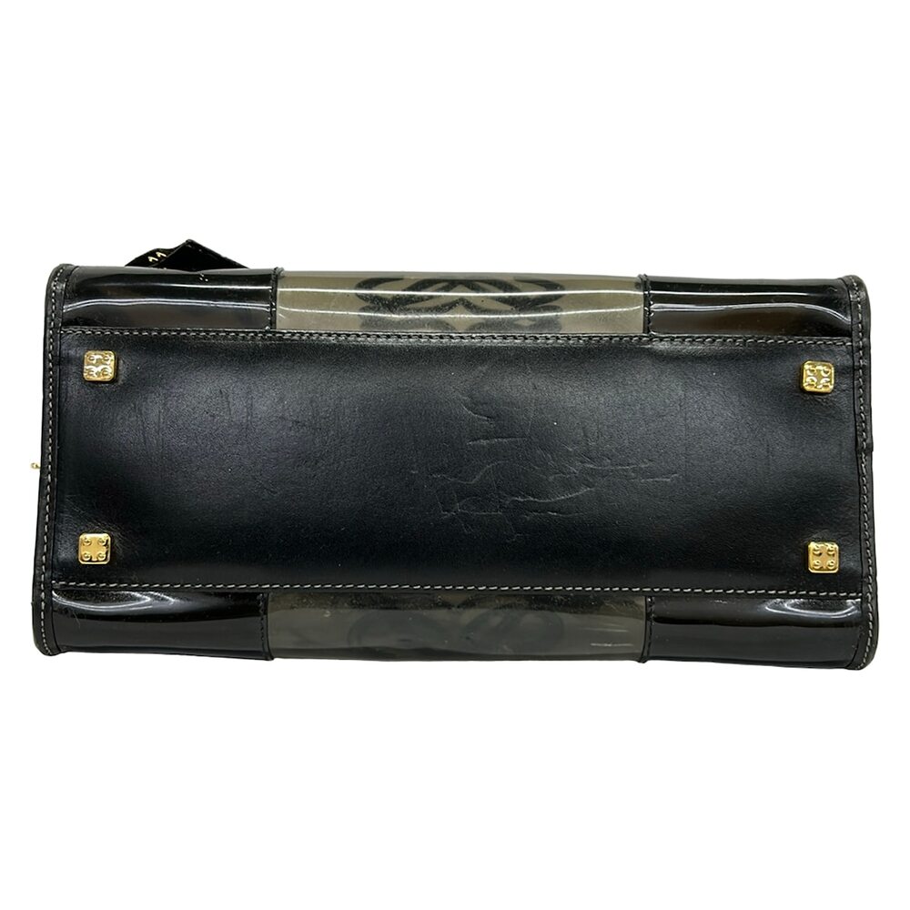 Loewe Amazona Handbag Clear Black Vinyl Leather - Picture 5 of 10